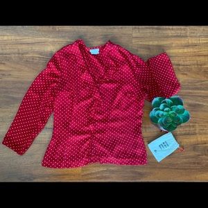 Vintage red polka dot business shirt